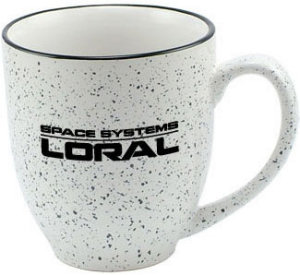 Promotional Ceramic Mugs: 16oz White Two Tone Speckled Bistro Mugs